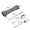 DynkoNA 6-Piece Camping Utensils Set for 2, Stainless Steel Cutlery