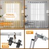 TONIAL Curtain Rod 32 to 115 Inch(2.6-9.6ft), Telescoping Splicing 3/4