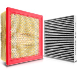 AUTOKAY 53034051AB 68406048AA Engine & Cabin Air Filter Set Fits for Dodge Ram 1500 2500 3500 4500 5500 2007-2023 for Journey 2008-2018 for Chrysler 200 2011-2014 for Jeep Compass Patriot 2010-2016