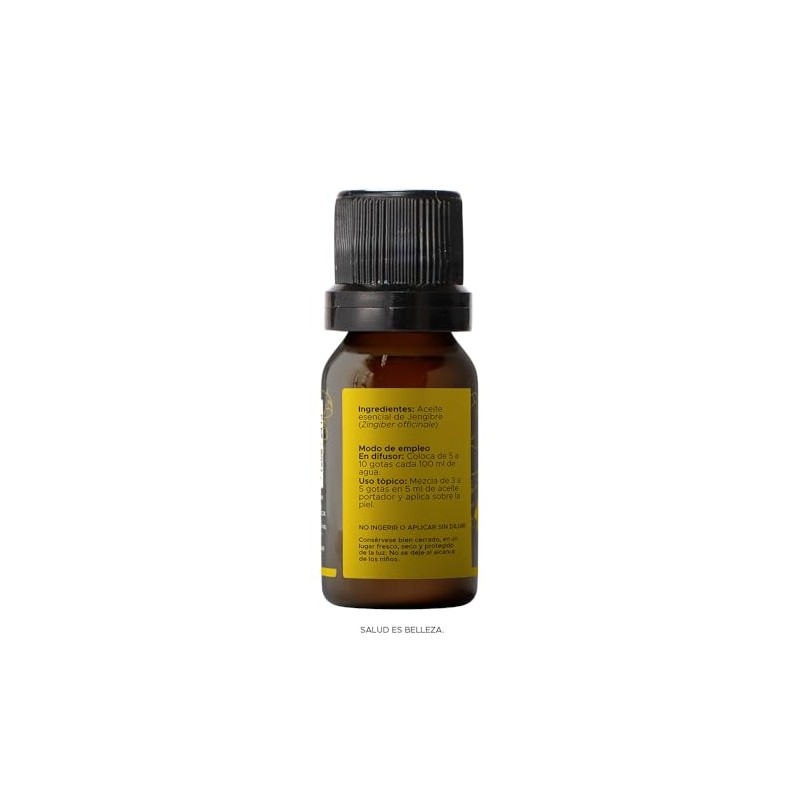 Aceite Esencial de Jengibre 100% Puro | Zingiber officinale |