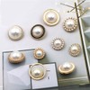10pcs Round Pearl Buttons with Shank for Sewing Gold Button