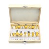 Ozmatip Router Bits Set of 15 Pieces 1/4 Inch Woodwork