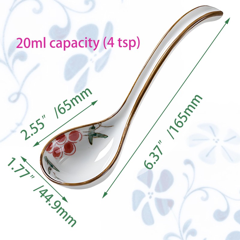 Premium Japanese Ceramic Soup Spoons - Set of 4 Hand-Crafted