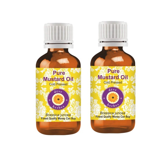Deve Herbes Pure Mustard Oil (Brassica juncea) Cold Pressed (Pack