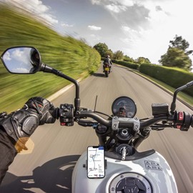 Magnetic Motorcycle Phone Mount Holder,Strong Magnetic Attracts Tank,Non-Slip & Anti-Scratch, Fits Most Phones,One Adhesive Metal Plate Attached