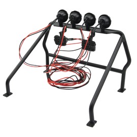 ShareGoo Metal RC Roll Cage Bucket Rolling Cage with LED Light Compatible with Axial SCX10 D90 Tamiya CC01 RC4WD Trail 1/10 RC Rock Crawler