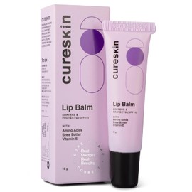Cureskin Bálsamo Labial Con Fps 15, Aminoácidos, Manteca De Karité Y Vitamina E | Cuidado Labial | Bálsamo Labial Con Fps Para Mujeres Y Hombres | Bálsamo Aclarador Para Labios Oscuros | Bálsamo