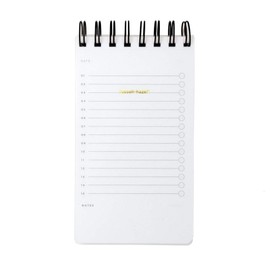 russell+hazel Spiral To Do Notebook, Office Supplies, 4” x 7”, 196 Lined Pages, White (44311)