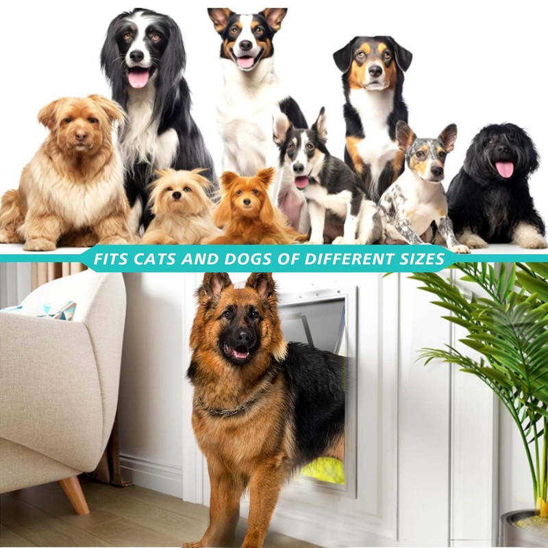 2PACK Large Dog Door Replacement Flaps with Screws - Pet