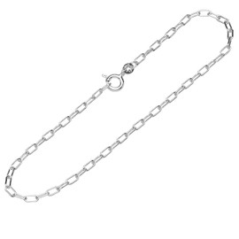 NKlaus bracelet 925 Sterling Silver 19cm long anchorchain half round ladies bangle chain new 12563