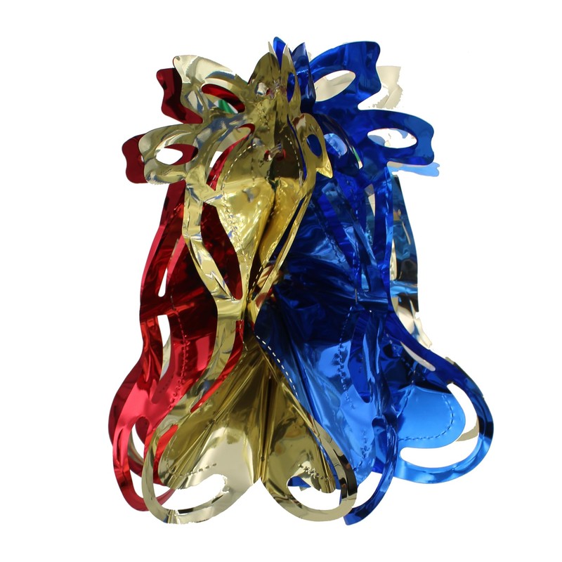 Foil Ceiling Decorations Multi Colour Christmas 2 Tone - Set