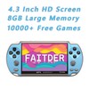 FAITDER-X7-4.3-inch 8GB Handheld Portable Video Game Console Built-in 3000+ Games,