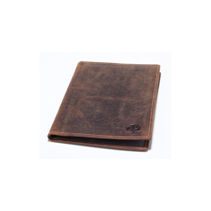 Green Burry Vintage ID Leather Wallet 11.5 cm Brown -