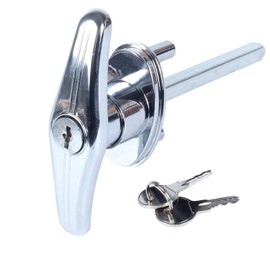JIQI Garage Door Lock ‌T-Handle Lock with 2 Keys for Garage Door Locking T Handle Fits 1-3/8" Through 2" Thick Doors-1PCS(Right)