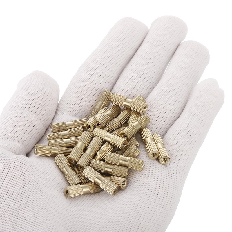 QUARKZMAN Knurled Insert Nuts, 30 Pieces M3 x 18 mm