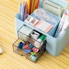 Wlevzzor Creative & Simple Desk Organiser, 7 Grids, Plastic Table