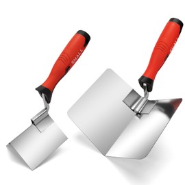 SHALL Stainless Steel Corner Trowel Set, Inner & Outer Angled Trowels for Plastering and Edging, Professional Hand Tool for Home & Industrial Use