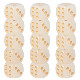 NUOBESTY 10PCS 16MM Game Dice Glow in Novelty Dice Six Sides Dice Coffee Table Game Indoor Outdoor Game for Bar Party