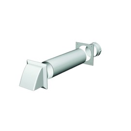 Tumble Dryer Vent kit (White Cowl outlet) - 100mm/4" round through wall kit