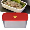 Lunch Box Red Non Pollution Good Sealing Lightweight Easily Clean