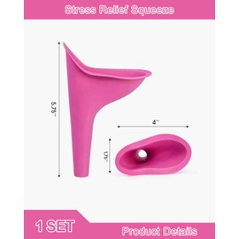 TPZORJX 1 Stück Tragbares Damen-Urinal, Faltbares Damen-Urinal, Wiederverwendbarer Damen-Urintrichter, Mutterschafts-Stand-Töpfchen mit Aufbewahrungsbox (Pink)