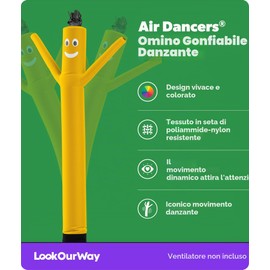 LookOurWay Air Dancers - Tubo gonfiabile da uomo, altezza 3,5 m, per promozione aziendale (soffiatore non incluso) - Giallo