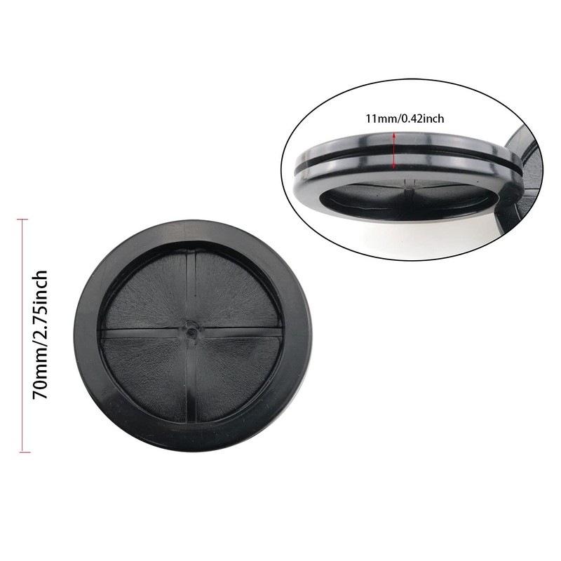 WELWIK 6PCS 2-1/8'' x 2-1/2'' Drilled Rubber Grommets Firewall Hole