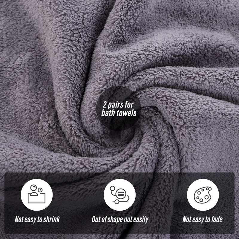 MOONQUEEN 2 Pack Premium Bath Towel Set - Quick Drying