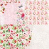 GLKTOPO Strawberry Theme 6-inches Scrapbooking Paper, 24 Sheets Single-Side Printing