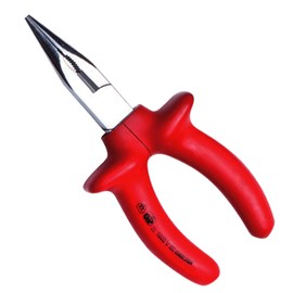 WEDO Insulated Needle Nose Pliers,8" Long Nose Cutting Pliers,VDE 1000V Snipe Nose Pliers,CR-V Steel,Anti-Slip Dipping Handles,Length 200mm,Die-Forged,Jaw Hardness HRC58-63