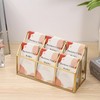 Hipiwe Business Card Display Stand Vertical Gold Name Card Holder