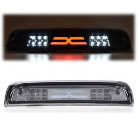 G-PLUS LED 3rd Third Brake Light Compatible with Chevy Silverado 2014-2020,Fit GMC Sierra 2014-2020,X Type High Mount Stop Lamp Tail Cargo Lamp Smoky Lens Clear Housing