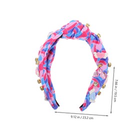 FOMIYES Valentine's Day Rhinestone Knotted Headband for Women Wide Jeweled Hairband with Heart Letter Accessories Cute Sparkling Hairpiece for Romantic Holiday Styles and Teacher Hair