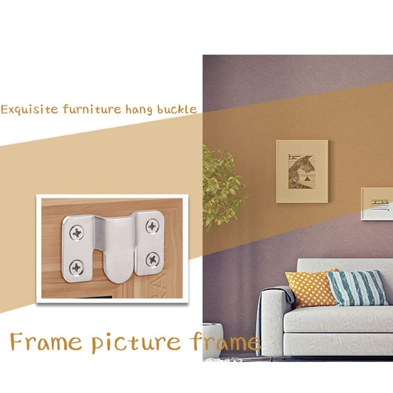 Furniture Flush Mount Bracket- Headboard Wall mount Hardware- Large Picture