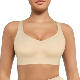 Wireless Push Up Bra for Women No Underwire Comfort Soft Daliy Bras, Wirefree Bralette Full Coverage Support Bras with Straps