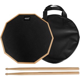 12 Inches Drum Practice Pad Silent Drum Pad Set nd Drum Sticks & Storage Bag Real Feel Drum Pads Practice2 Sided