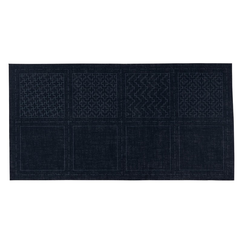 COSMO No. 98913 Sashiko Kit, Coaster Cloth, Sashimi, Navy Blue,