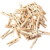 60 Pcs Wooden Clip Push Pins with Storage Bucket –