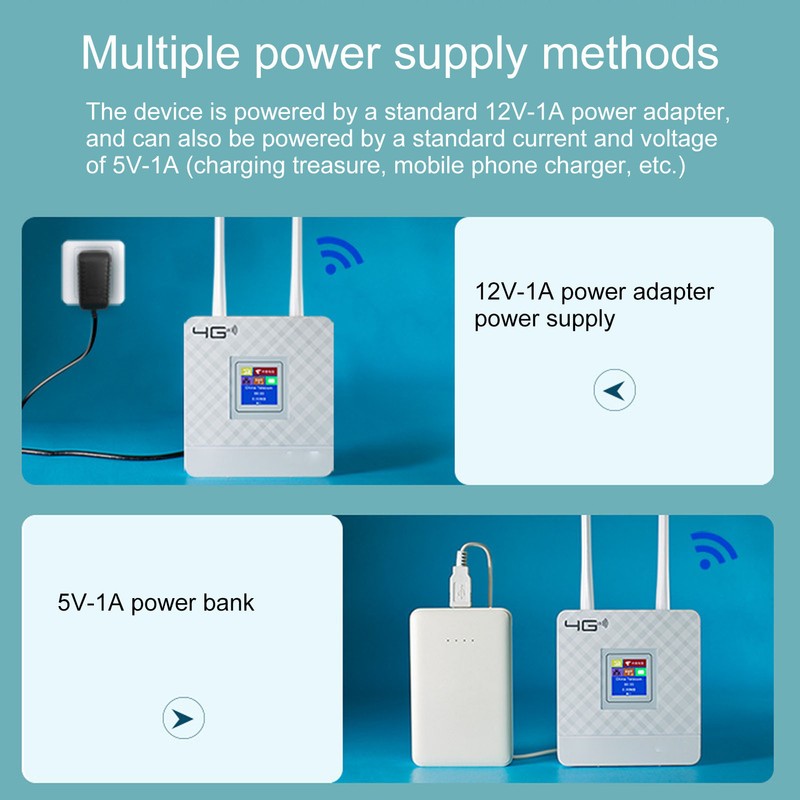 4G LTE CPE Router 150Mbps DC 12V 1A 50 to