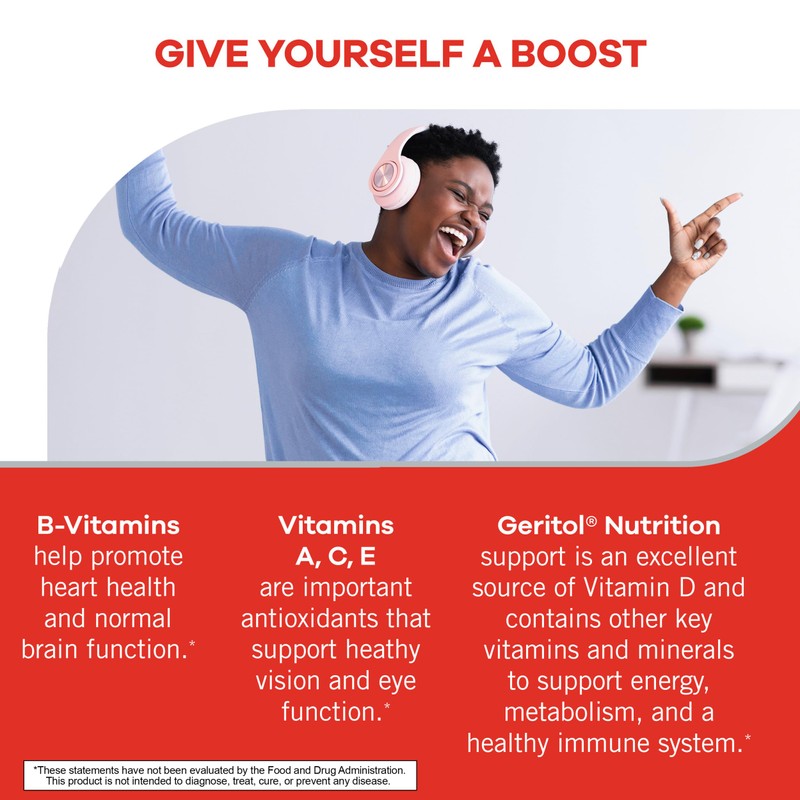 Geritol, Multivitamin Supplement, Contains B-Vitamins, Antioxidants, Vitamins C, E &