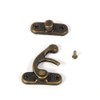 Raguso 12pcs Antique Latch Hook Hasp Jewelry Box Latch Left