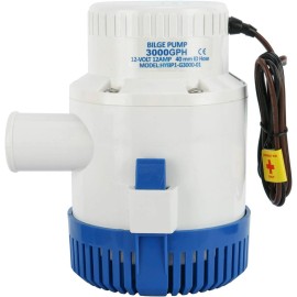 Dasmarine 12V 3000GPH Electric Bilge Pump for Boat Marine Submersible Sump Water Transfer