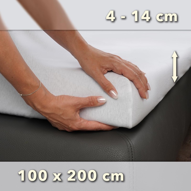 STUDIO Basic Topper Fitted Sheet, 100 x 200 cm, 100%