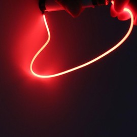 Kopida 3V Edison Bulb LED Filament Flexible Filament Cob Flexible Lamp Parts, 11.81 inch Edison Bulb DC3V Cob LED Filament Flexible Lamp Parts 2200k Diode Incandescent Flexible Filament, Red