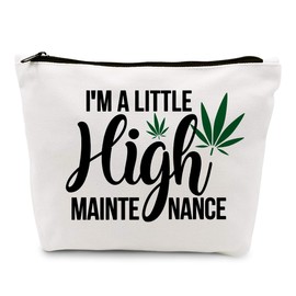 Funny Leaf Makeup Bag Gift for Women Best Friends Sister Teen Girls | Cute 100% akeup Zipper Pouch Bag Cosmetic Travel Accessories Bag Toiletry Case Gifts for Birthday Christmas