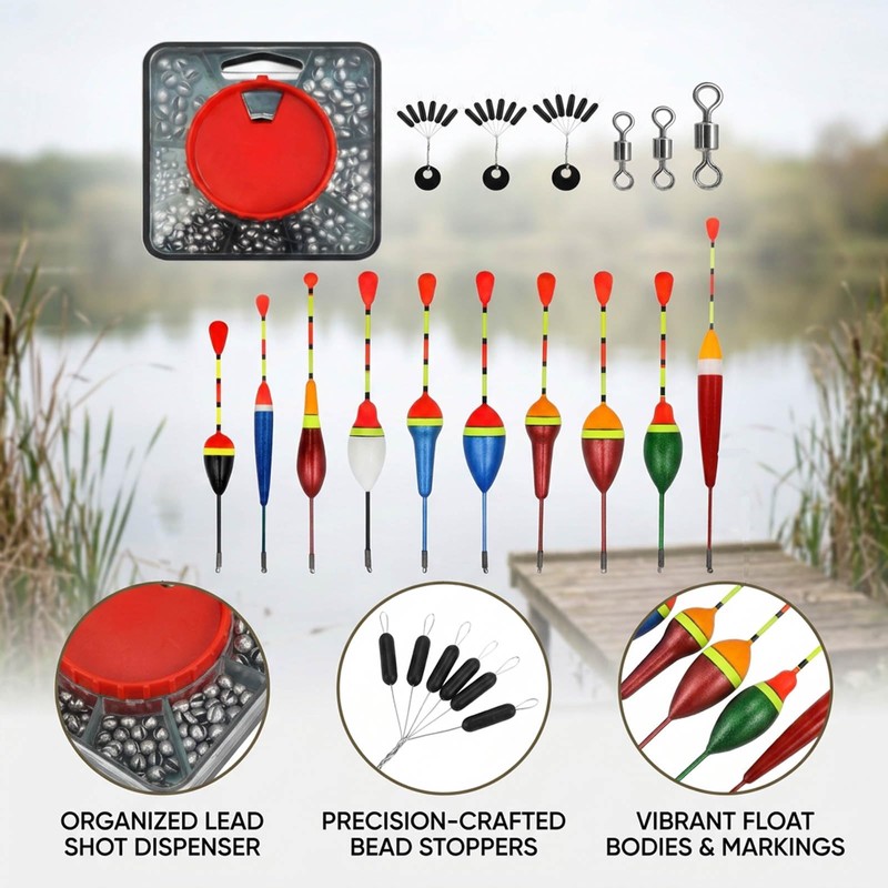 10Pcs Fishing Floats +120g Fishing Weights +6pcs Carp Fishing Accessories