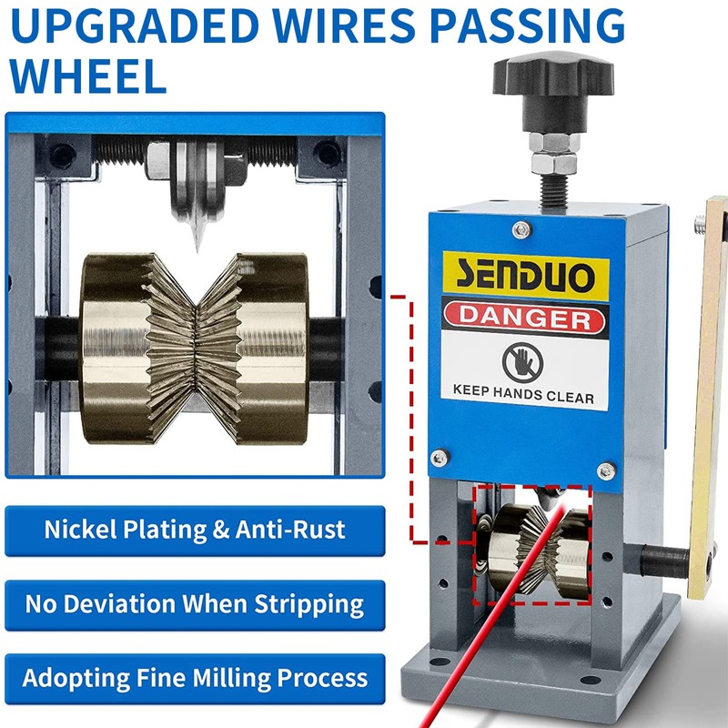 Replacement Wire Passing Wheel for SENDUO Wire Stripping Machines,Feeder Assembly