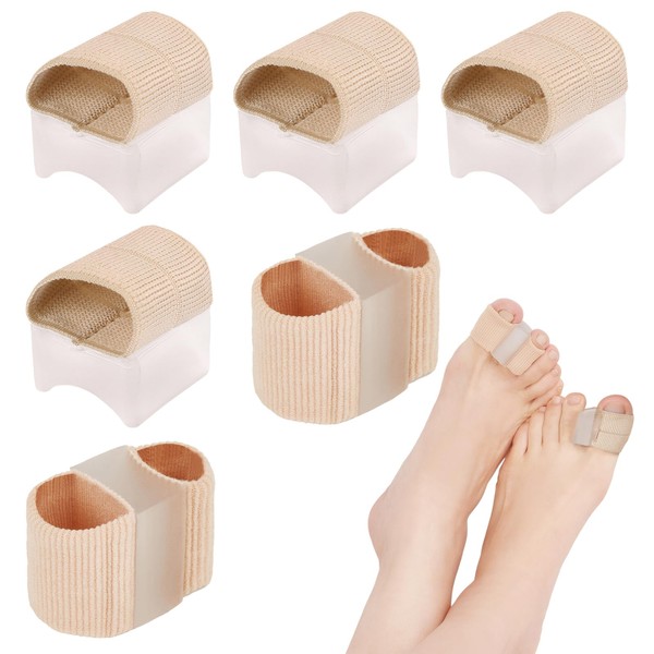 Rbleote Pack of 4 Toe Separators, Reusable Hallux Valgus Correction,