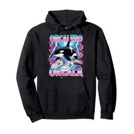 Orcalero Orcala Italian Brainrot Memes Oddly Specific Whale Pullover Hoodie