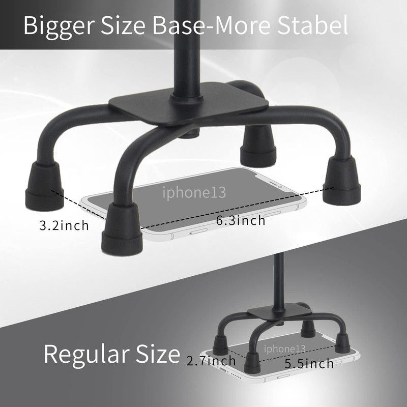 BeneCane Quad Cane Walking Cane with Two Led Lights with